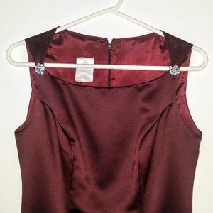 Vintage 80s Watters and Watters Formal Dress with rhinestones Christmas